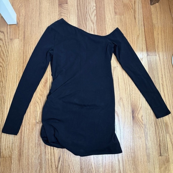 FREE PEOPLE Frankie Draped Asymmetrical Fitted Mini Dress Medium - Picture 7 of 15